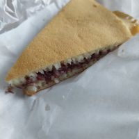 Red bean filling at Granny's Pancake - Albert Centre in Central Singapore