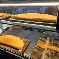 Giant pancakes on display at Granny's Pancake - Albert Centre in Central Singapore