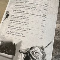 Desserts  at The Yacht Club Bar in Hemsby