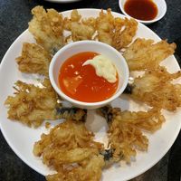 Fried “squid” mushrooms   at Ngoc Chi in Da Nang