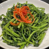 Stir-fried morning glory leaves  at Ngoc Chi in Da Nang