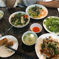 Fried rolls, local noodle, pho, chikn rice at Ngoc Chi in Da Nang