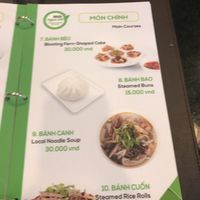 Menu at Ngoc Chi in Da Nang