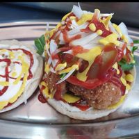 Battered sietan sandwich at Tasty Vegan - Tivoni Taim - טבעוני טעים in Dimona