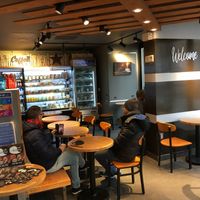 Seating inside at Cafe Aroma in New York City