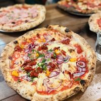 Meridio Pizza (asked for a tomato base)   at Rudy's Neapolitan Pizza in Liverpool