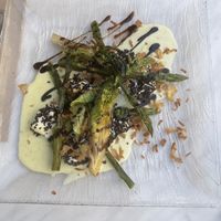 Fried feta with black sesame seeds  at Les Bacchanales in Nancy