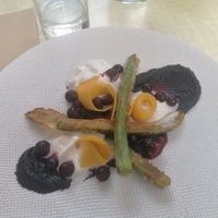 Asparagus and carrots salad at Les Bacchanales in Nancy