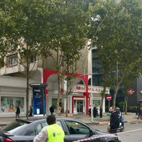 The outside, from across the street. at Rossmann & Lala - Dibrës in Tirana