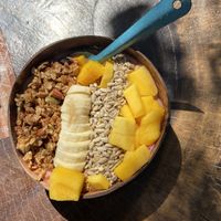 Pink Sky Bowl - I subbed mango for the kiwi that typically comes on this bowl.   at ONO in Puerto Vallarta