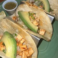 pollo tacos with tofu instead of chicken   at El Rancho in Watkins Glen