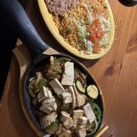   Veggie fajitas with tofu added  at El Rancho in Watkins Glen