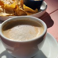 Cappuccino with oatmilk at Better Half Coffee & Cocktails in Austin