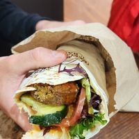 Falafel Wrap (vegan by default) at Beechworth Bakery in Healesville