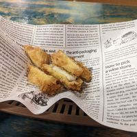 Fried oyster mushrooms. at Cow Tteokbokki  in Seoul