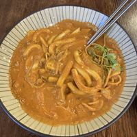 Rose tteokbokki  at Cow Tteokbokki  in Seoul