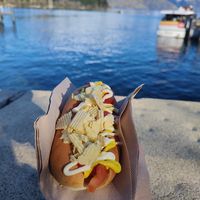 Chilean completo with chips at Hot Dog Inc in Queenstown