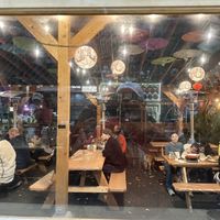 Mostly outside but some seats bar style inside    at Friendship Kitchen in Portland