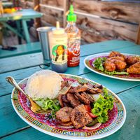 Shaken "beef" at Friendship Kitchen in Portland