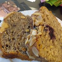 Peanut butter
and
blueberry banana breads at Sakura in Berlin