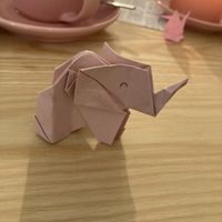 Lovely origami on every table at Sakura in Berlin