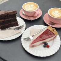 Chocolate and raspberry cheesecake   at Sakura in Berlin