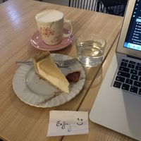 The worker cutely gave me this cute letter  at Sakura in Berlin