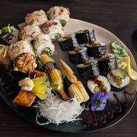 20-piece vegan plate at Yokoso in Luxembourg City