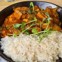 Thai Salmon Curry at The Ginger Bistro in Fulwood