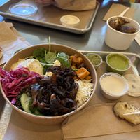 Shawarma bowl  at Shouk in Rockville