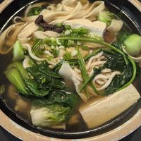 Those thin noodles are actually fish noodles but were in a tray labeled "udon" at Tang Bar in San Francisco
