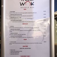 Menu August 2022  at Ayers Wok in Yulara