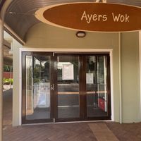 Outside the restaurant. Not open yet   at Ayers Wok in Yulara