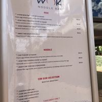 Menu from March 2025  at Ayers Wok in Yulara