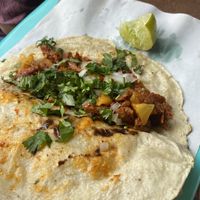 Al pastor at Los Muchitos Comida Vegana in Oaxaca
