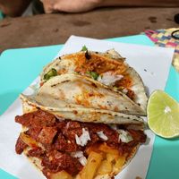 Al pastor at Los Muchitos Comida Vegana in Oaxaca