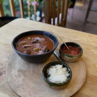 Mole amarillo, served with fresh tortillas that I didn’t get a picture of  at Los Muchitos Comida Vegana in Oaxaca