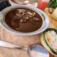 Mole at Los Muchitos Comida Vegana in Oaxaca