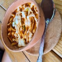 Soup at Los Muchitos Comida Vegana in Oaxaca