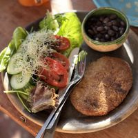 Milanesa  at Los Muchitos Comida Vegana in Oaxaca