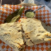 Tlayuda pastor  at Los Muchitos Comida Vegana in Oaxaca