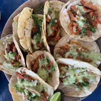 El pastor tacos  at Los Muchitos Comida Vegana in Oaxaca