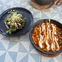 The Aztec soup!!!!! Sooooo tasty and 40 pesos   at Los Muchitos Comida Vegana in Oaxaca