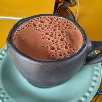 Chocolate at Los Muchitos Comida Vegana in Oaxaca