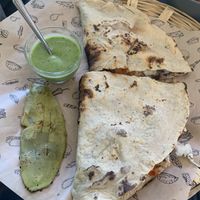 Tlayuda, not much taste on it tbh  at Los Muchitos Comida Vegana in Oaxaca