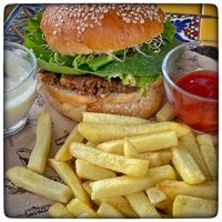   at Los Muchitos Comida Vegana in Oaxaca