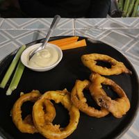 Fried Onion Rings  at Los Muchitos Comida Vegana in Oaxaca