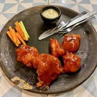 BBQ cauliflower   at Los Muchitos Comida Vegana in Oaxaca