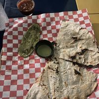 Pastor Tlayuda 🤤🤤🤤   at Los Muchitos Comida Vegana in Oaxaca