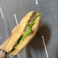 pastor torta para levar  at Los Muchitos Comida Vegana in Oaxaca